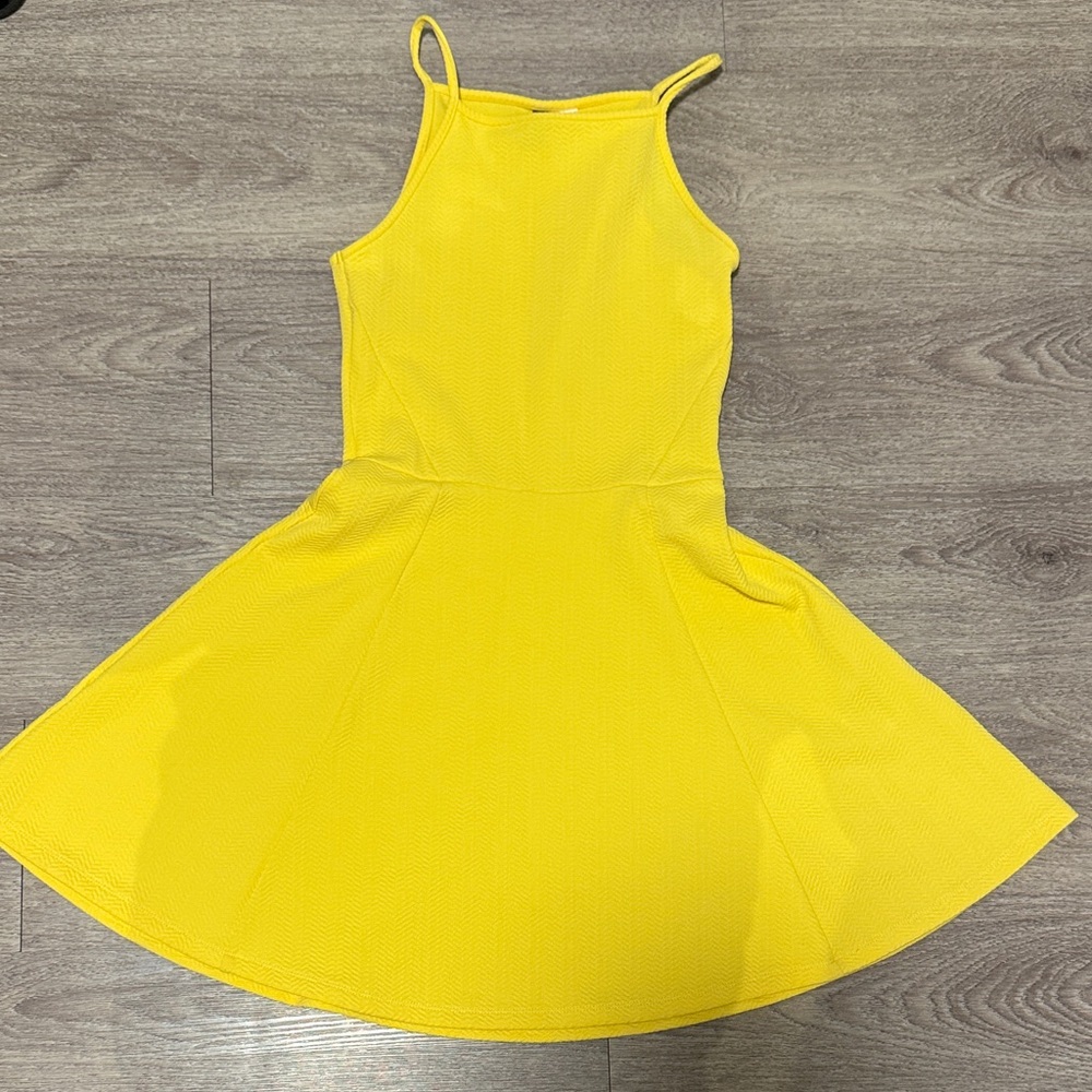 H&M Women’s Yellow A-line Mini Dress